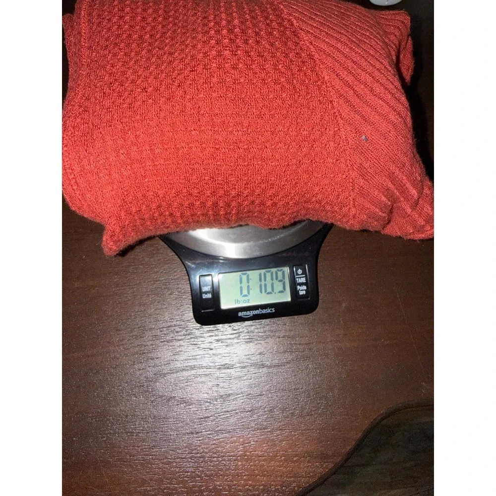 Free People Red Textured Long Sleeve Thermal Top Shirt Women S‎
